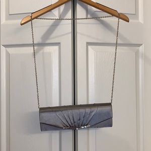 Silver clutch/cross body